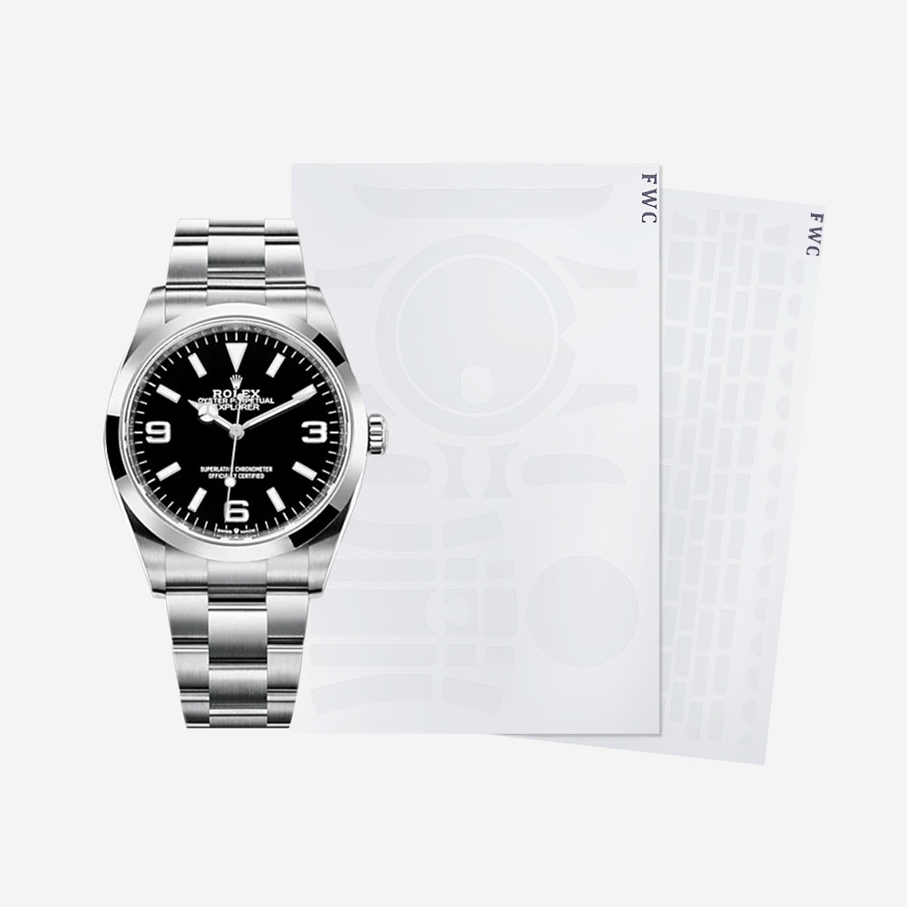 FINEWATCHCARE腕美手表膜 适用于劳力士探险家124270-0001表头表链表扣保护膜 FWC贴膜