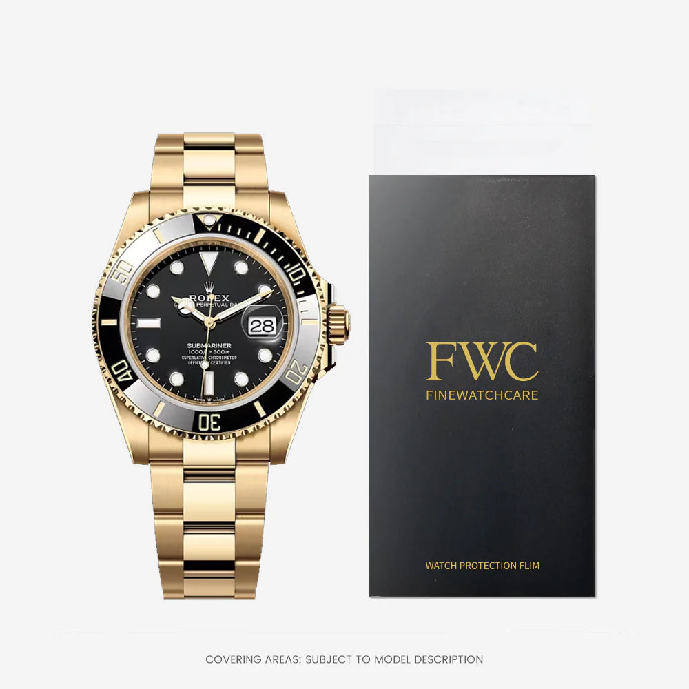FINEWATCHCARE腕美手表膜 适用于劳力士潜航者型126618LN-0002表头表链表扣保护膜 FWC贴膜