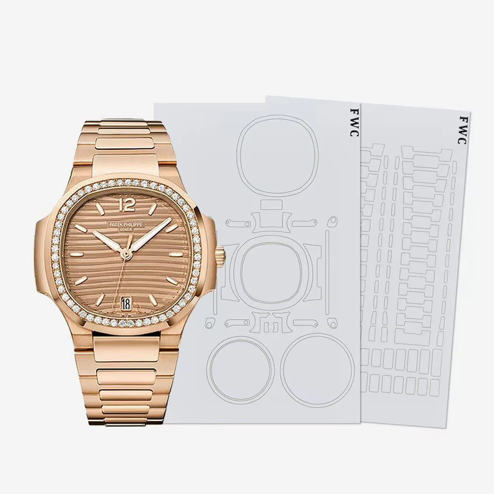 FINEWATCHCARE腕美手表膜 适用于百达翡丽7118/1200R-010表头表链表扣保护膜 FWC贴膜